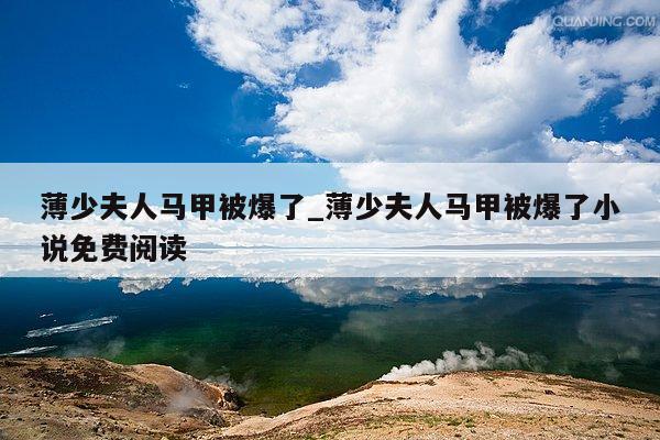 薄少夫人马甲被爆了_薄少夫人马甲被爆了小说免费阅读