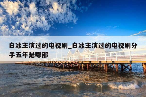 白冰主演过的电视剧_白冰主演过的电视剧分手五年是哪部