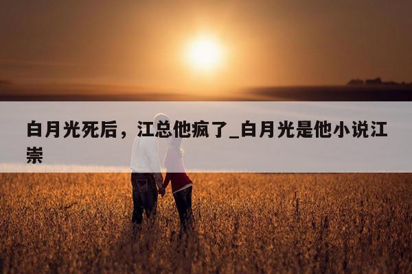 白月光死后，江总他疯了_白月光是他小说江崇