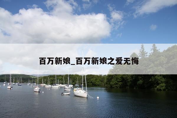 百万新娘_百万新娘之爱无悔