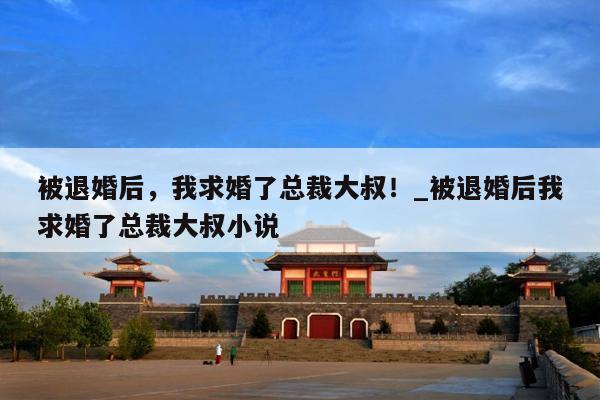 被退婚后，我求婚了总裁大叔！_被退婚后我求婚了总裁大叔小说
