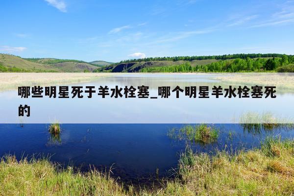 哪些明星死于羊水栓塞_哪个明星羊水栓塞死的