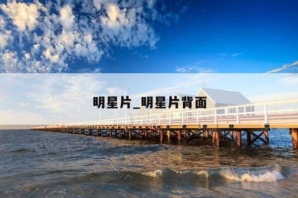 明星片_明星片背面