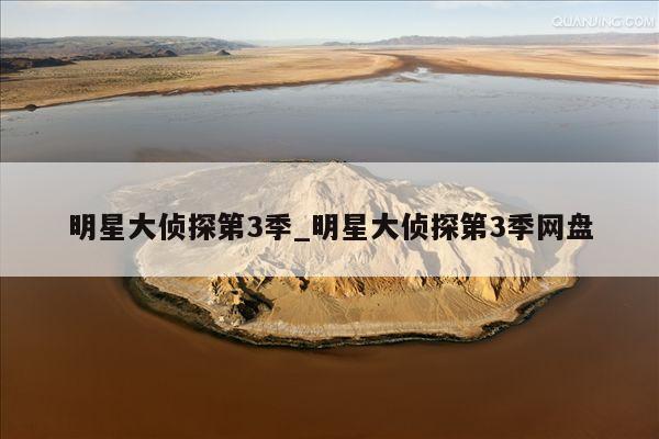 明星大侦探第3季_明星大侦探第3季网盘
