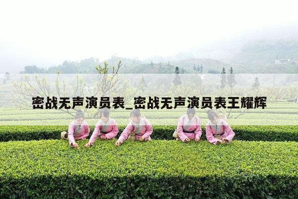 密战无声演员表_密战无声演员表王耀辉