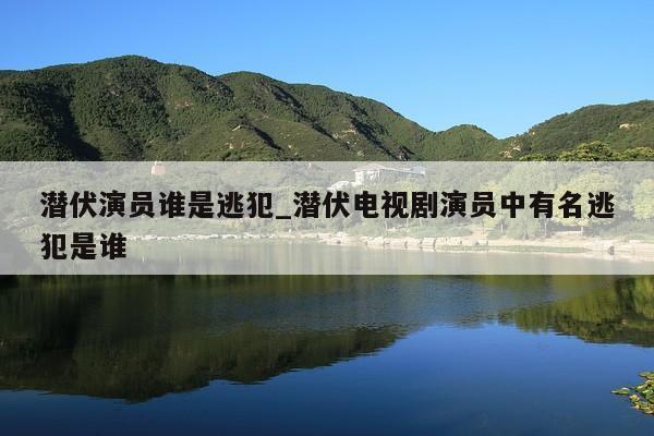 潜伏演员谁是逃犯_潜伏电视剧演员中有名逃犯是谁