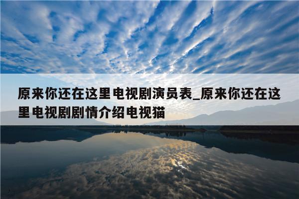 原来你还在这里电视剧演员表_原来你还在这里电视剧剧情介绍电视猫