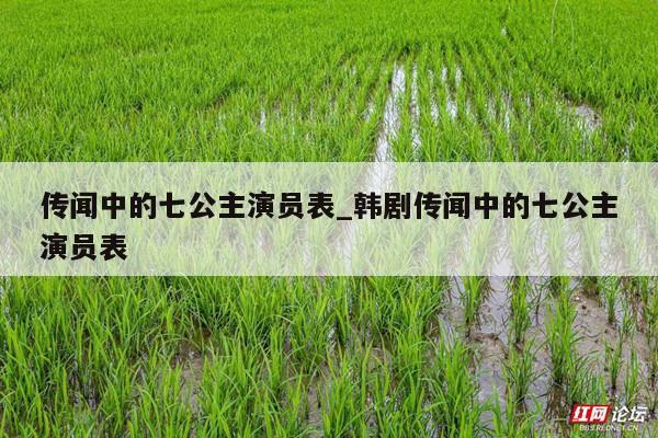 传闻中的七公主演员表_韩剧传闻中的七公主演员表