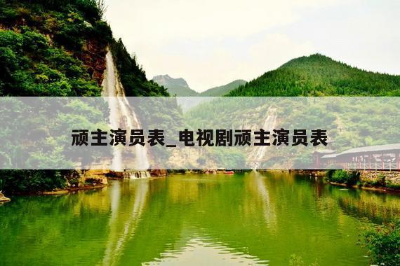 顽主演员表_电视剧顽主演员表