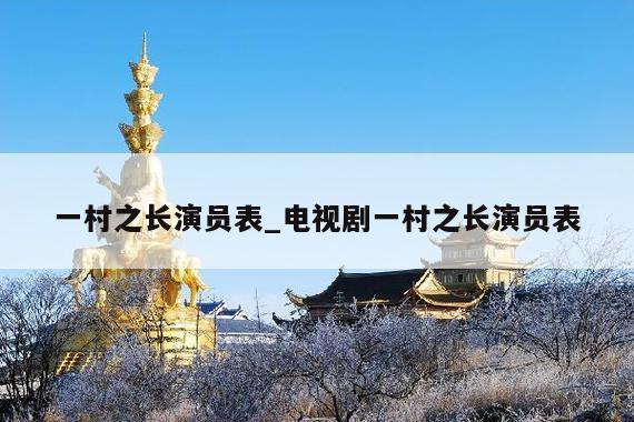 一村之长演员表_电视剧一村之长演员表