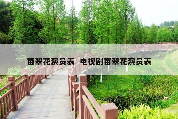 苗翠花演员表_电视剧苗翠花演员表