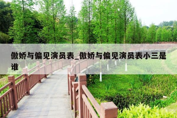 傲娇与偏见演员表_傲娇与偏见演员表小三是谁