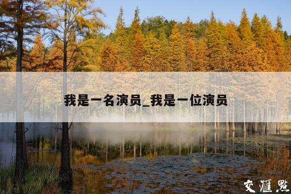 我是一名演员_我是一位演员