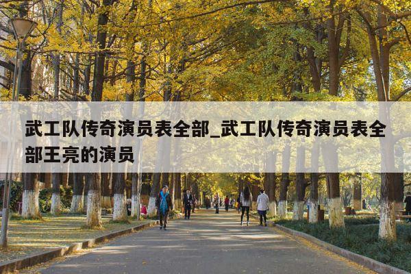 武工队传奇演员表全部_武工队传奇演员表全部王亮的演员