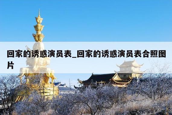 回家的诱惑演员表_回家的诱惑演员表合照图片