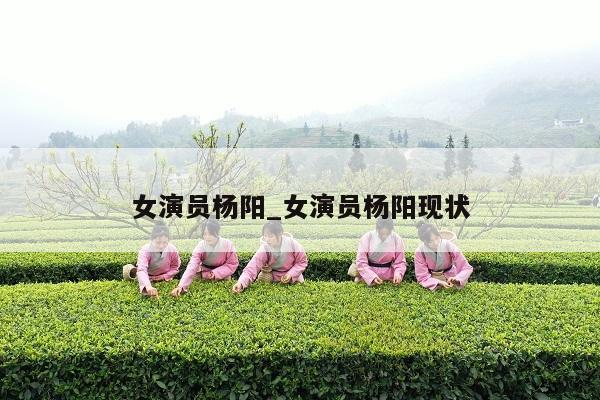 女演员杨阳_女演员杨阳现状