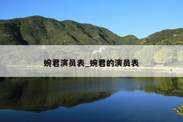 婉君演员表_婉君的演员表