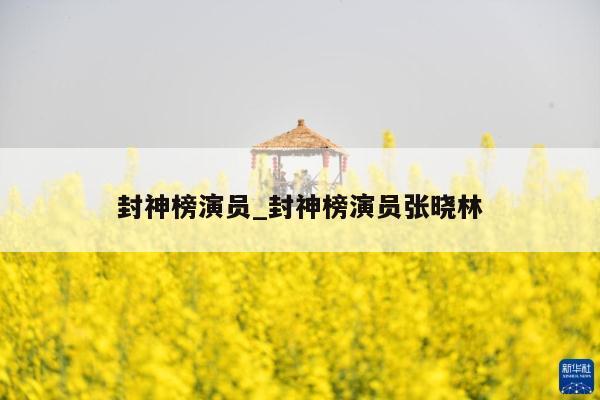 封神榜演员_封神榜演员张晓林
