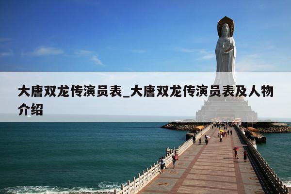 大唐双龙传演员表_大唐双龙传演员表及人物介绍