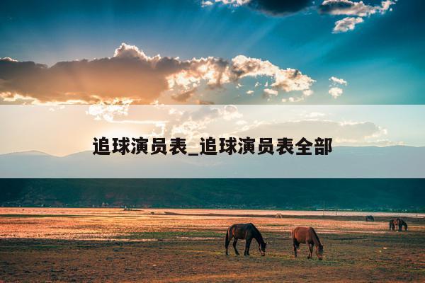 追球演员表_追球演员表全部