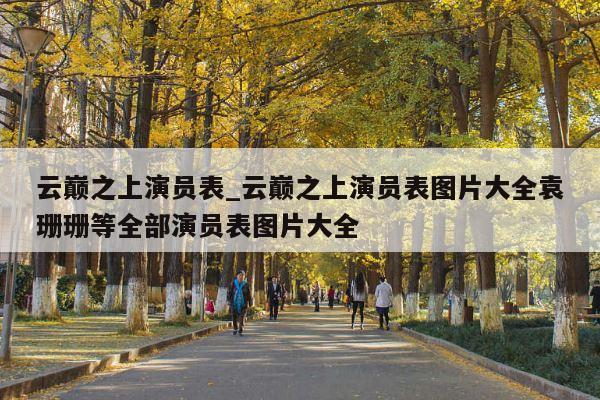 云巅之上演员表_云巅之上演员表图片大全袁珊珊等全部演员表图片大全