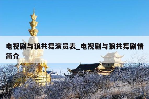 电视剧与狼共舞演员表_电视剧与狼共舞剧情简介