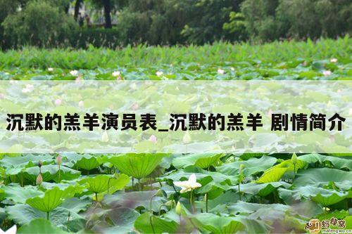 沉默的羔羊演员表_沉默的羔羊 剧情简介