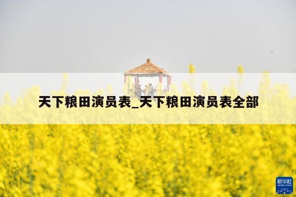 天下粮田演员表_天下粮田演员表全部