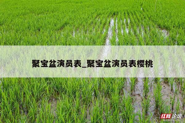 聚宝盆演员表_聚宝盆演员表樱桃