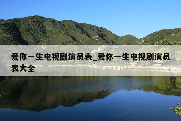 爱你一生电视剧演员表_爱你一生电视剧演员表大全