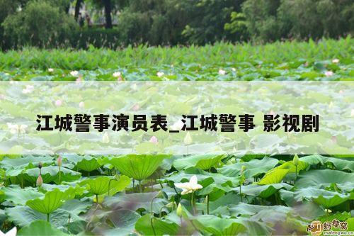 江城警事演员表_江城警事 影视剧
