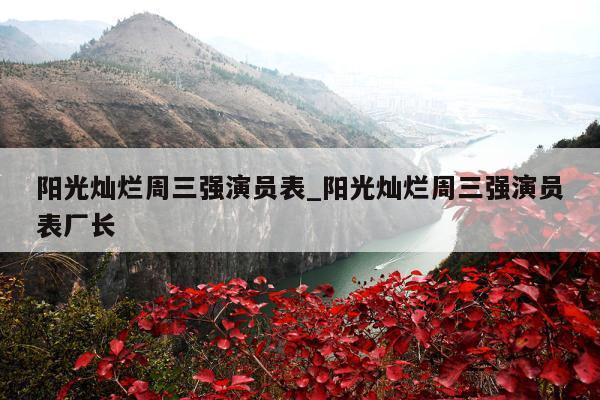 阳光灿烂周三强演员表_阳光灿烂周三强演员表厂长
