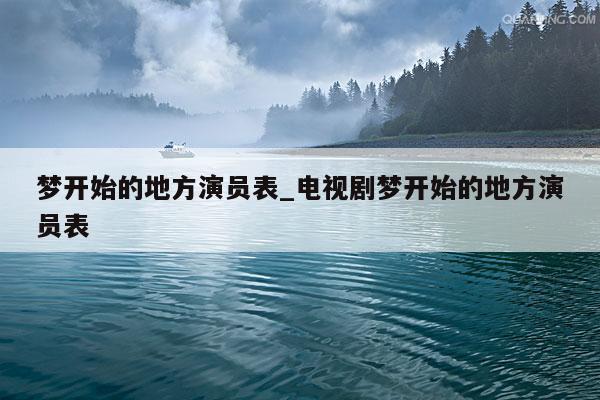 梦开始的地方演员表_电视剧梦开始的地方演员表